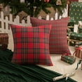 thumbnail image 2 of Fundas de almohada navideñas de tartán AQOTHES, 45 x 45 cm, paquete de 2, 2 of 6