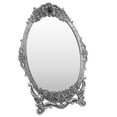 thumbnail image 4 of Miroir de Maquillage Rétro pour Bureau, Miroir de Maquillage Ovale pour Cadeau pour Commodes Argenté, 4 of 8