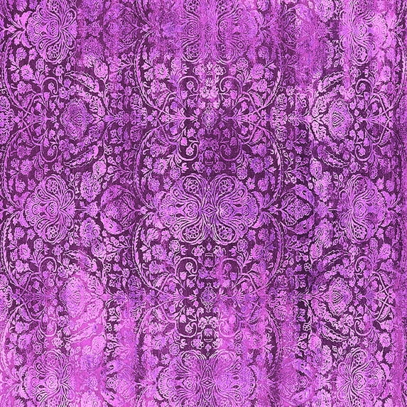 Ahgly Company Indoor Square Oriental Pink Industrial Area Rugs, 3' Square