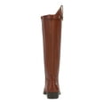 thumbnail image 2 of INC Womens Brown Pull Tab Goring Studded Comfort Aleah Round Toe Stacked Heel Zip-Up Leather Riding Boot 5.5 M, 2 of 4