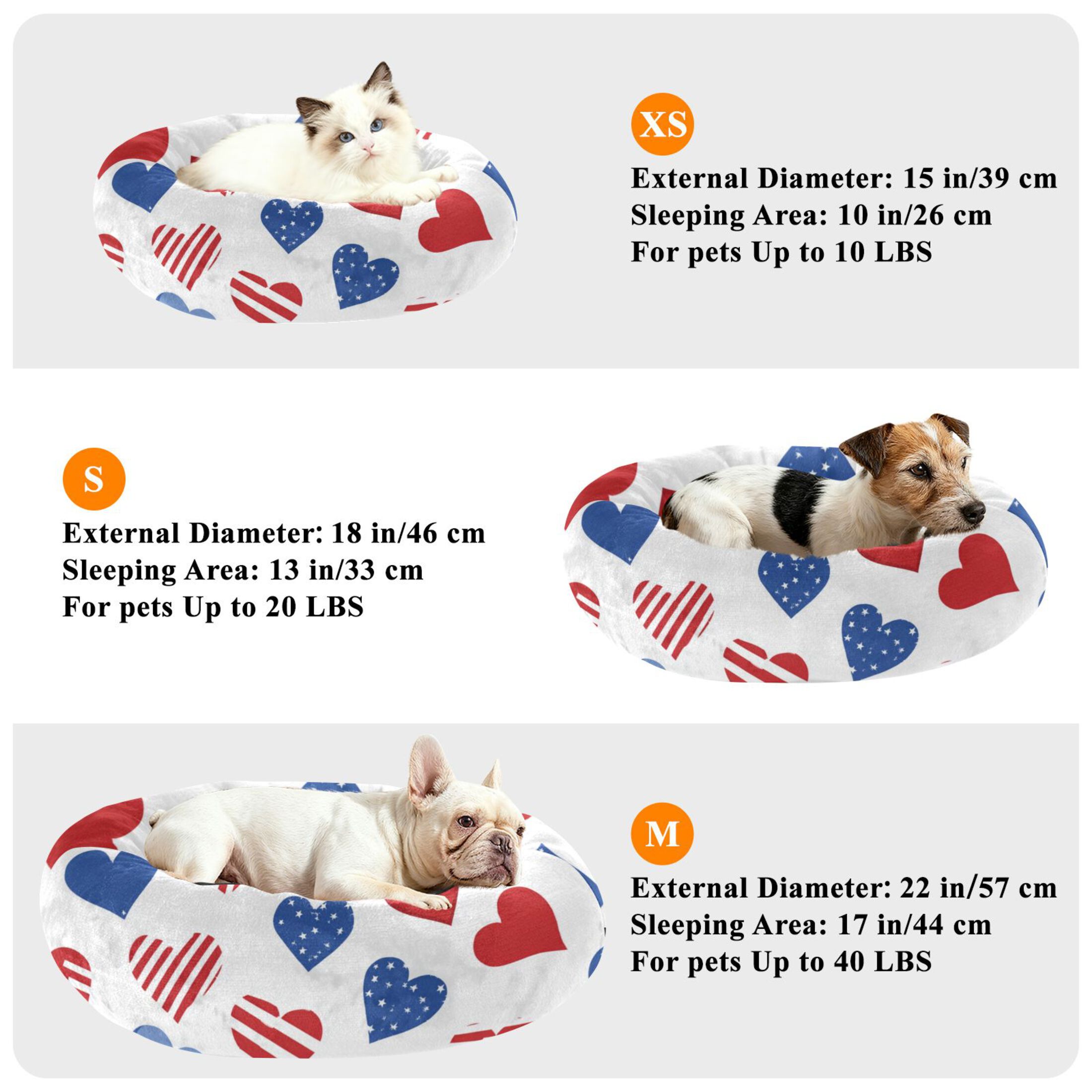 Pet Bed Pet Mat Cozy Removable & Washable Comfort For Cats And Dogs 2d Pattern Of Hearts