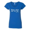 thumbnail image 2 of Wild Bobby, Thou Shall Not Try Me Mood 24:7, Inspirational/Christian, Women Standard V-Neck Tee, Royal, X-Large, 2 of 4