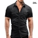 thumbnail image 5 of Camisa vaquera fina Qarigey para hombre gris oscuro 2XL, 5 of 6