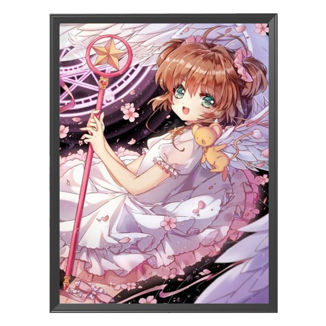 Cuadros Decorativos Bordado completo Personaje de anime 11CT Juego de punto de cruz estampado de 3 hebras Kit de artesanía Ehuebsd embutido en tela