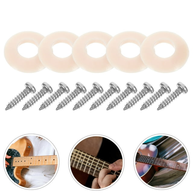 HOOWIFFY 1Ensemble Rondelle de Tuner de Guitare Petite Blanche Joint Remplaçable pour Accessoire de Piquets de Réglage