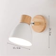 thumbnail image 3 of Tianing Applique Murale en Métal et Bois Style Simple 1 Lumière E27 Incandescente LED, 3 of 3