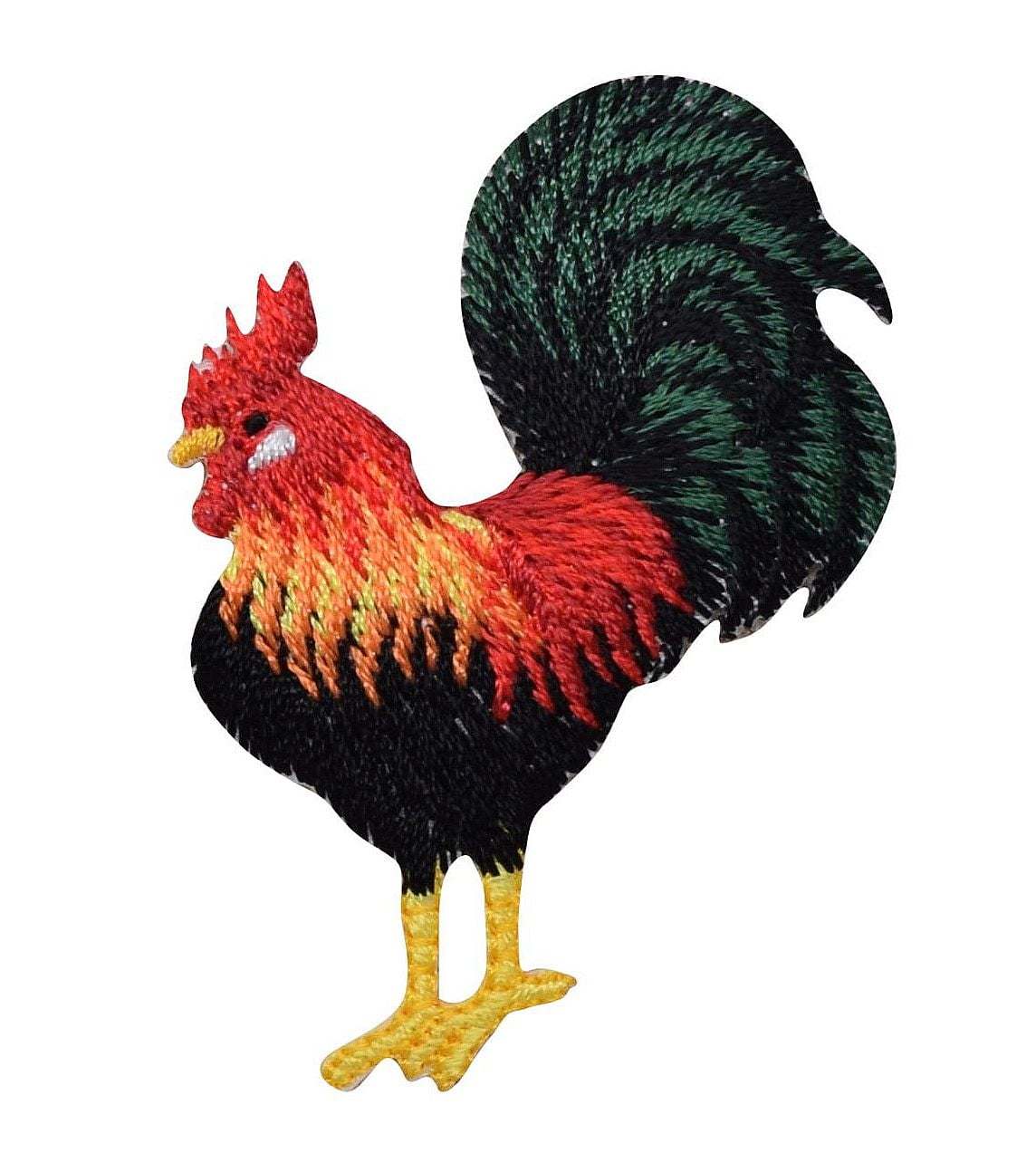 Rhode Island Red Rooster Chicken Embroidered Bird Applique/Ironon