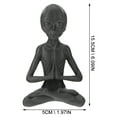 thumbnail image 4 of MasteelfCA Meditation Alien Statue Mini Plastic Ornament Home Office Desktop Accessory, 4 of 7