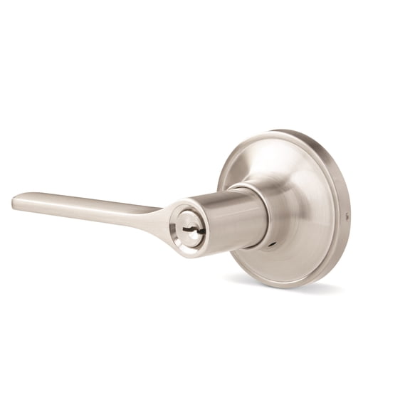 Hyper Tough Exterior Entry Door Lever Satin Nickel Round Rosette