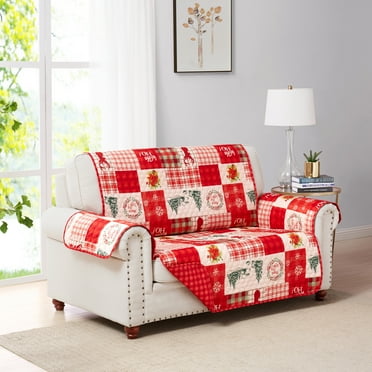 Holiday Patchwork Furniture Protector Loveseat