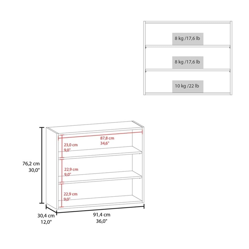 Pemberly Row Contemporary Floating Shelf Engineered Wood White