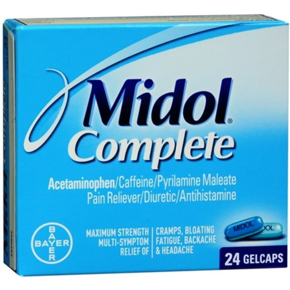 Midol Menstrual Complete Gelcaps 24 ea (Pack of 2)