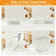 thumbnail image 6 of Kitchen Towel Holder Stand, 4-Arm Dish Towel Holder Countertop Towel Drying Rack for Bathroom, Free Standing Hand Towel Stand Washcloth Dish Cloth, Z-Shaped Folding Hanging Towel Bar Stand, 6 of 6