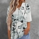 thumbnail image 2 of Blusa clásica de verano con tirantes para mujer, blusa estampada con cuello en V y manga corta, blusas fluidas, camisa Pompotops hkajfhjk471042, 2 of 5