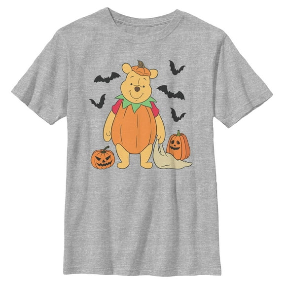 Boys Winnie the Pooh Halloween Bear Pumpkin Costume Bats T Shirt