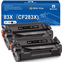 83X CF283X Black Toner Cartridge Compatible for HP 83X CF283X 83A CF283A for HP Laserjet Pro MFP M127fw M225dw M127fn M125nw M201dw M225dn M201n M125a Printer (2 Black)