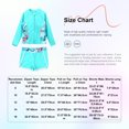 thumbnail image 7 of TiaoBug Kids Girls Rash Guard 2pcs Swimwear Long Sleeve Zipper Swim Jacket Top Bottom Tankini Pool Party Beachwear Sunsuit Zipper Lily 16, 7 of 7