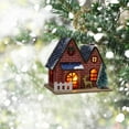 thumbnail image 6 of YAMB Christmas Village House, 3.9×4.7 Inch Winter Ski Lodge Scene Decoration Christmas Ornament,Collectable Snowy View Cottage for Xmas Holiday Party Decor,Micro Small House Christmas Decor, 6 of 9