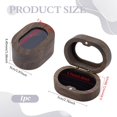 thumbnail image 2 of Caja de madera para anillos de boda, soporte para anillos con ventana, doble ranura, caja para anillos de compromiso, caja de almacenamiento de anillos, expositor ovalado para anillos, 2 of 5