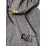Caterpillar Mens UPF Hooded Banner Sun Protecter Long Sleeve Tee HEATHER GRAY