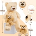 thumbnail image 4 of MaoGoLan Giant Teddy Bears with Babies 36inch Large Mommy Bear with 2 Babies Stuffed Animals, 4 of 6