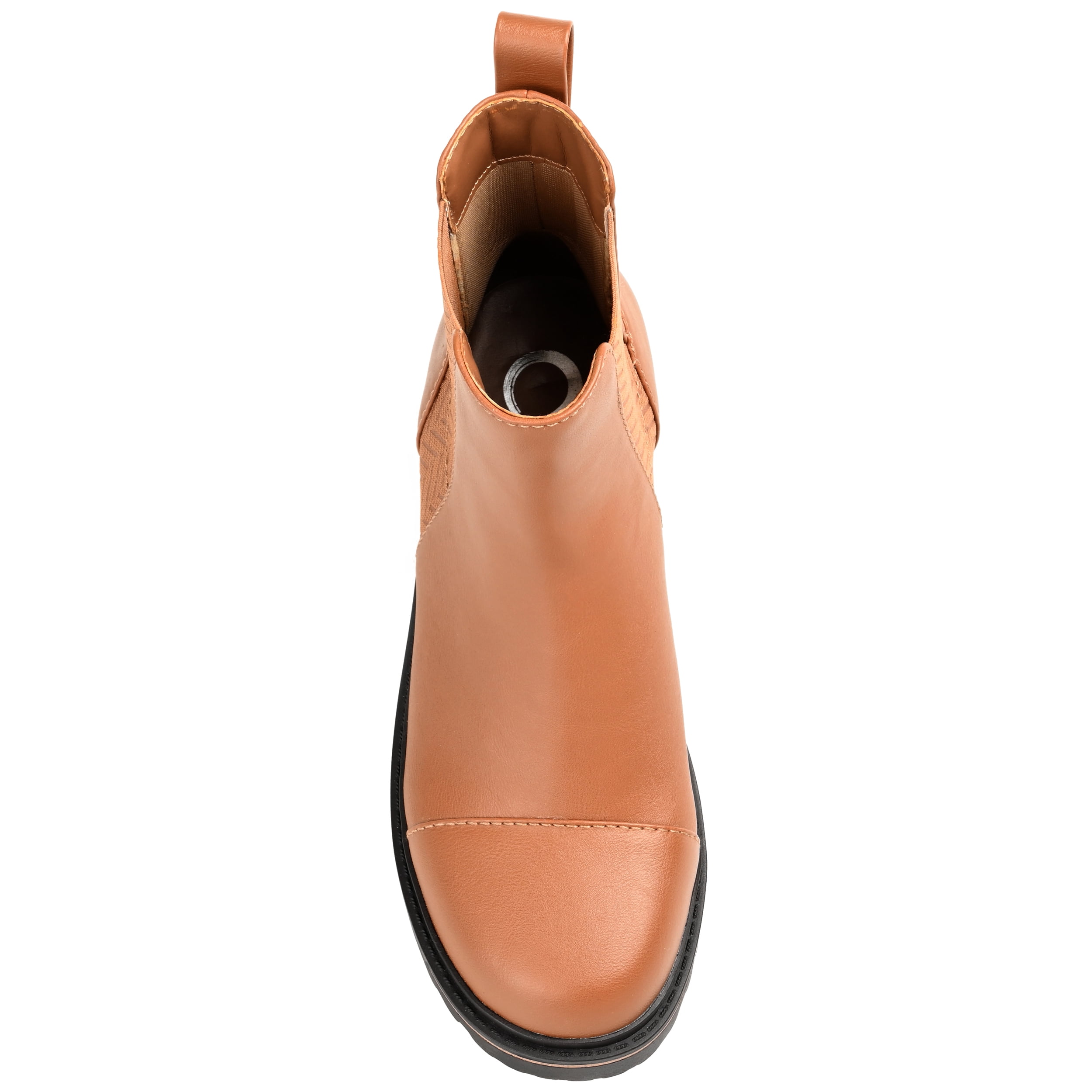 Journee Womens Mirette Pull On Stacked Heel Booties