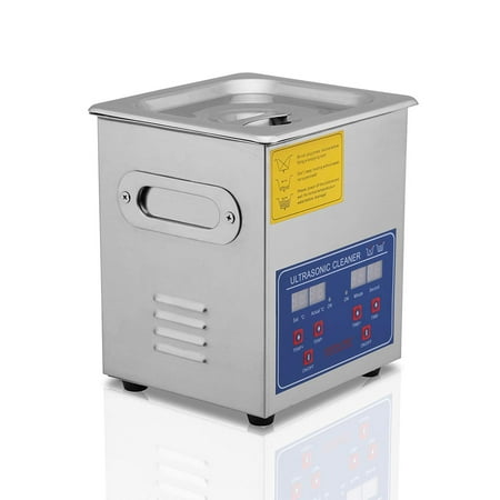 Ultrasonic Cleaner For Tattooing Ultrasonic Cleaner Stainless Steel 2 L Commercial Ultrasonic Cleaner 60W Ultrasonic Power Ultrasonic Cleaner Heater Digital Timer and Temperature Display ()