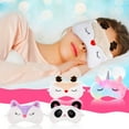 thumbnail image 7 of AOWOO 4 Pcs Kids Cute Sleep Eye Mask, Cartoon Animal Sleeping Blindfold Eye Mask, Soft Fluffy and Furry Eye Cover, Blackout Sleep Mask for Boys Girls Child Teen - Panda, Unicorn, Fox, Deer, 7 of 7