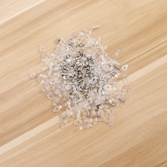 PAMINGONO 200Pcs Led Strip Light Fixing Clips Clear for Users Needing Led Strip Light Fixation