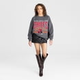 thumbnail image 3 of Women's Gameday Couture Charcoal Kansas City Chiefs Kickoff Classic Oversized Premium Drop Shoulder Sweatshirt, 3 of 5