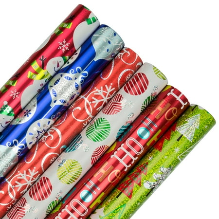 wrapping assorted jam sq wrap ft each pack gift paper christmas