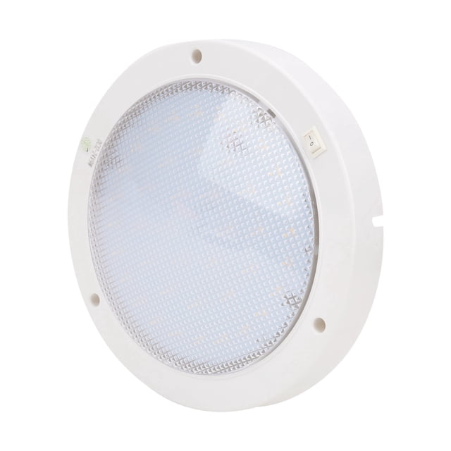 LED Panel Light With Switch Solar Energy System Bright 300lm Marine Lighting for RV Boat Ship Kitchen Cabinet 12V ABS Round Downlight