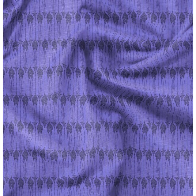Soimoi Purple Moss Georgette Fabric Giraffe Animal Fabric Prints by Yard 42 Inch Wide