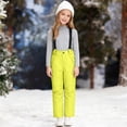 thumbnail image 2 of HCNTES Boys Girls Snowsuit Bib Overalls Children's Insulated Winter Wear with Adjustable Shoulder Straps(A-Yellow,9-10 Years), 2 of 9