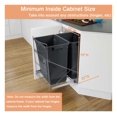 Pull Out Trash Can Under (Cans Not Included), Adjustable