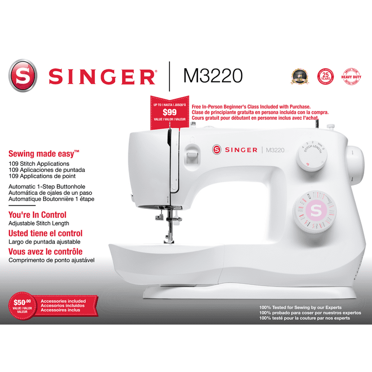 Singer M3220 Sewing Machine Self Threading Bobbin Quilt/Embroider -  household items - by owner - housewares sale 