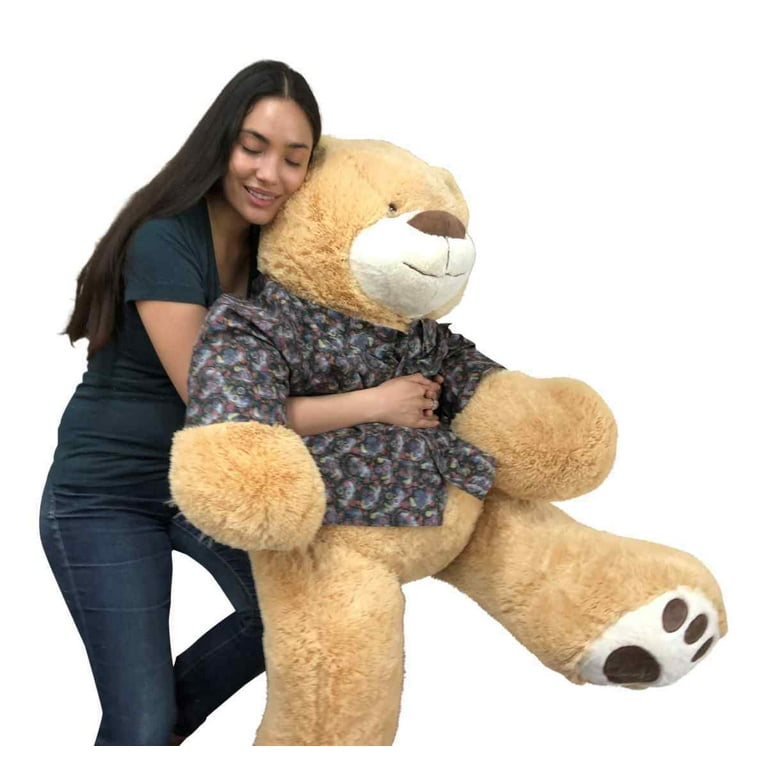 5ft To 7ft Life Size Teddy Bear with Custom T-shirt