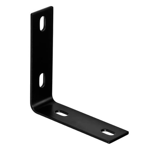 Hampton Products International 5024775 5.125 x 1.5 in. Steel Inside L Corner Brace, Black - Pack of 10