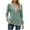 Green, variant on WREESH Womens Fashion Tunic Tops Solid Color Jacquards V-Neck Long Sleeve Loose T-Shirt Pullover Pink