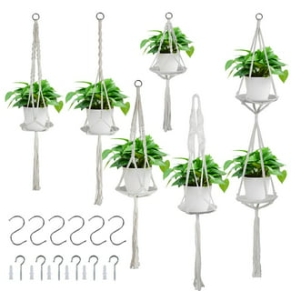 4 Pack Plant Hook Pulley, Retractable Plant Hanger Easy Reach