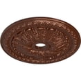 thumbnail image 3 of Ekena Millwork 27 7/8"OD x 3 7/8"ID x 2 1/2"P Tomango Egg & Dart Ceiling Medallion (Fits Canopies up to 6 3/4"), Hand-Painted Copper Penny, 3 of 6