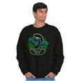 thumbnail image 5 of Vintage The Smurfs Cartoon Neon Sign Sweatshirt for Men or Women Brisco Brands S, 5 of 6