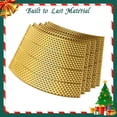 thumbnail image 4 of 28 Inch Christmas Tree Collar, Metal Holiday Skirt Decor Accessory, Christmas Tree Cover for Christmas Tree Decorations - Gold, 4 of 7