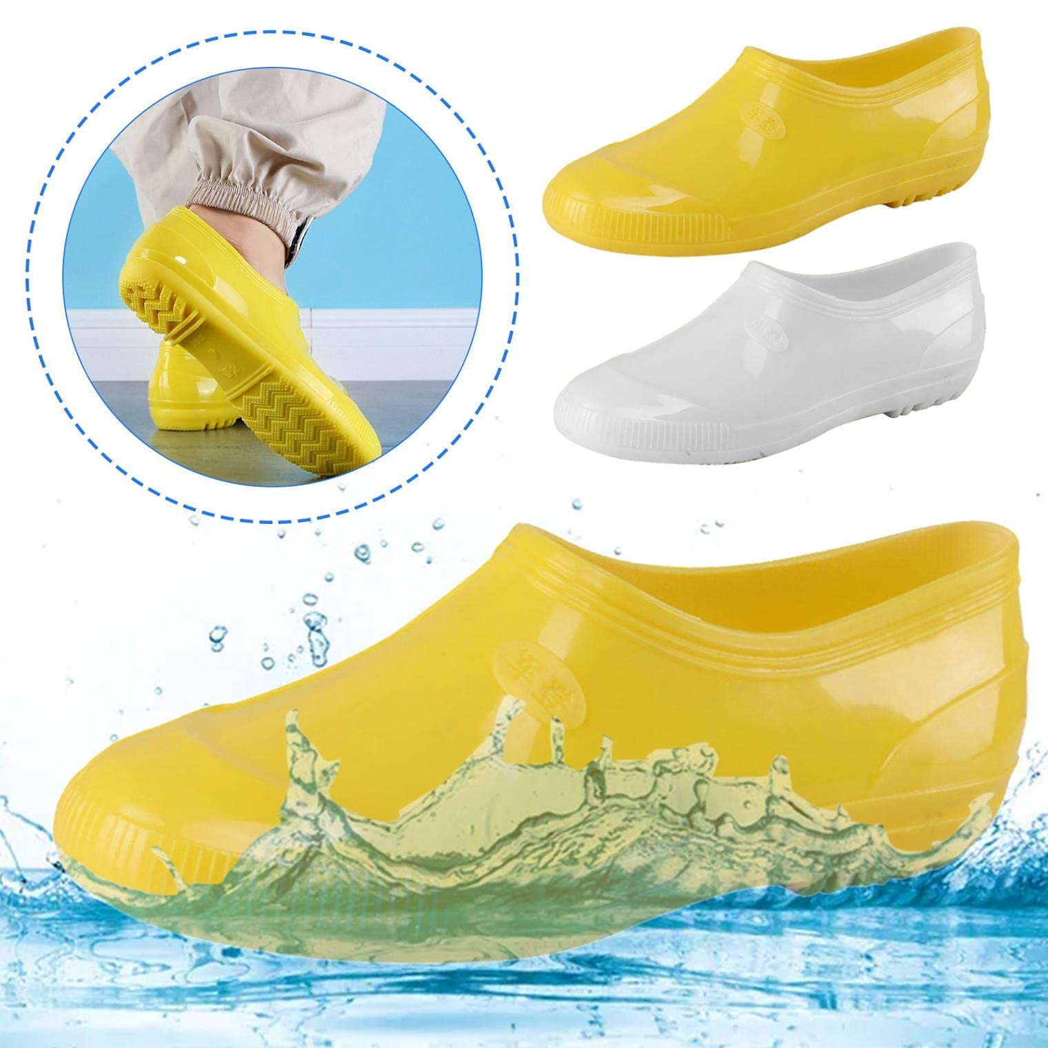 Women Waterproof Rain Boots Mid Calf Rain Boots Waterproof Garden Shoes Outdoor Work Boot for Hunting Gardening Farming