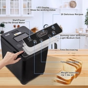 KBS 20-in-1 2LB Bread Maker Machine with 2 Custom Menus,Gluten-Free & 15H Delay Timer, Nonstick Pan, LCD Display, Black