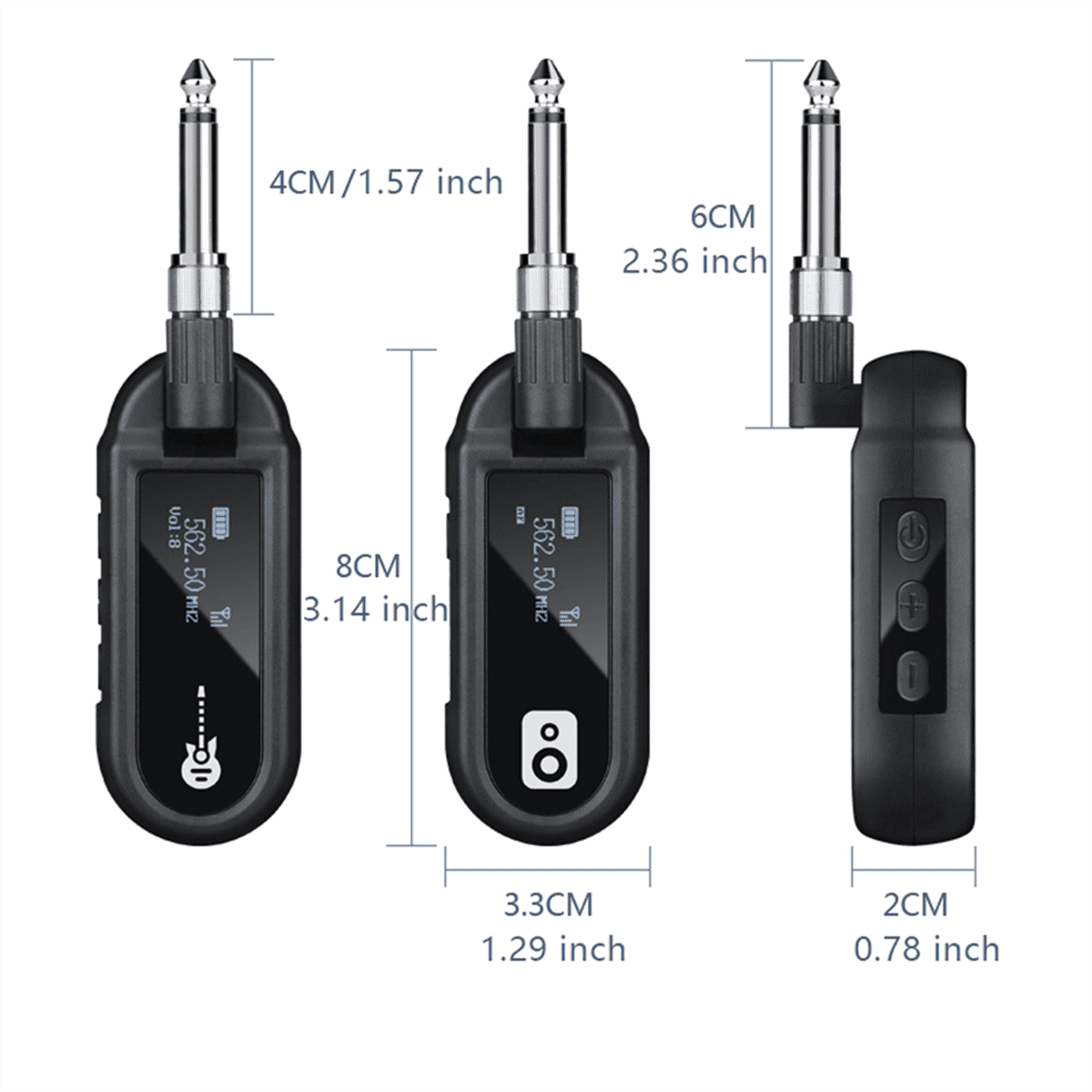 M02 UHF Wireless System Transmitter and Receiver for Guitar Violin Bass Electric Piano Keyboard Instrument Electric Drum