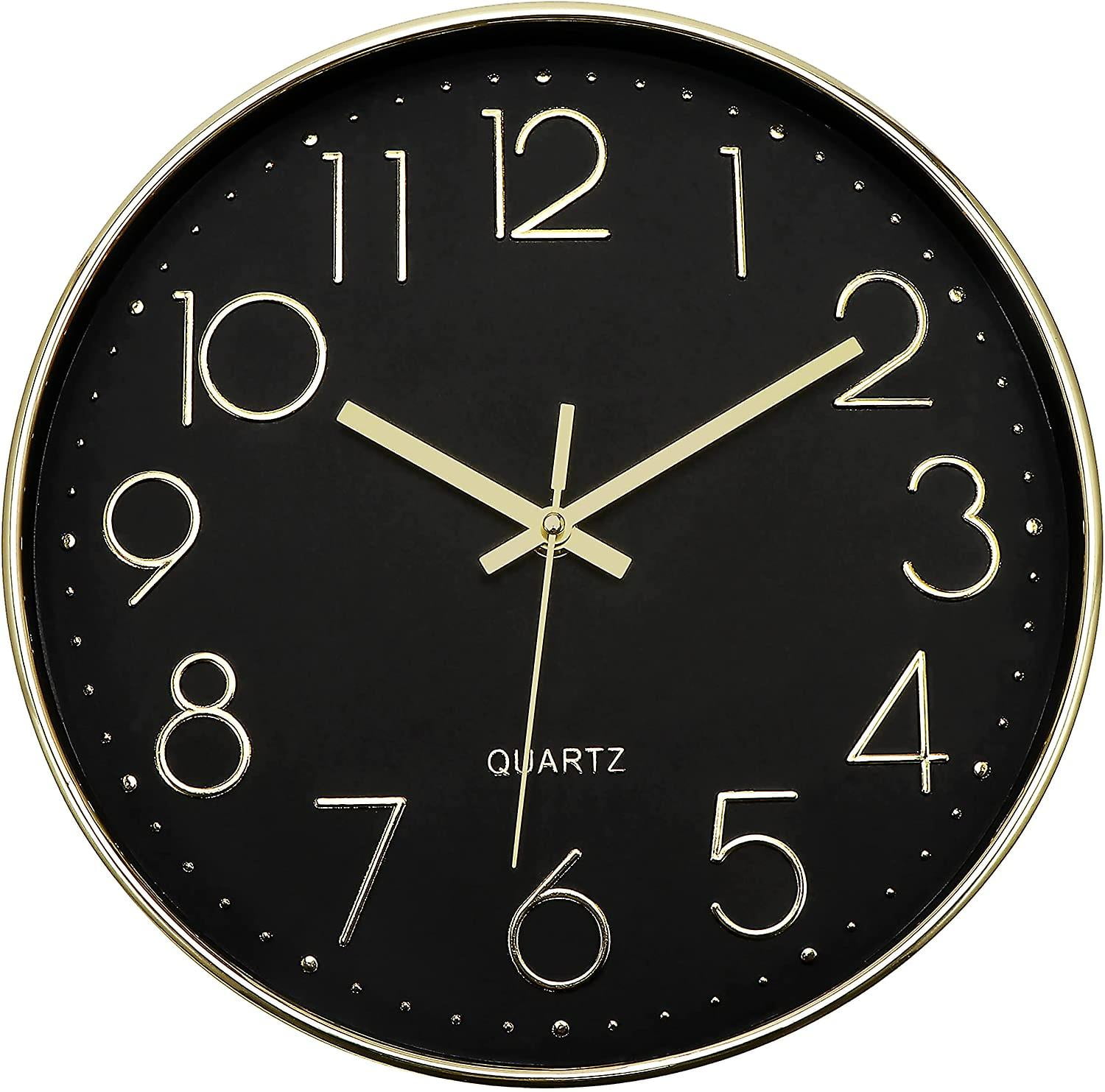 Wall Clock 12-inch Silent Non-ticking Wall Clock