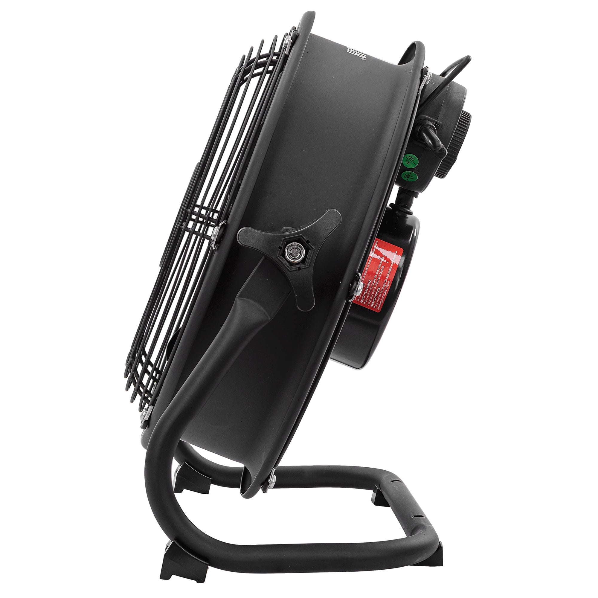Caterpillar® Fan 9" High-Velocity 3-Speed Shroud Floor Fan, 1200 CFM, Black
