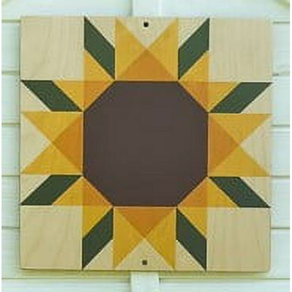 Zylina Garden Decor Greenhouse & Garden Art Sunflower Quilt - 2 Predrilled Holes