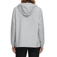 thumbnail image 4 of ShomPort Rain Jacket for Women Packable Zipper Drawstring Hooded Trendy Loose Waterproof Jackets, 4 of 7